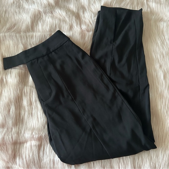 Lulu’s Endearing Romance Black Slim Leg Trouser Pants - Picture 3 of 7